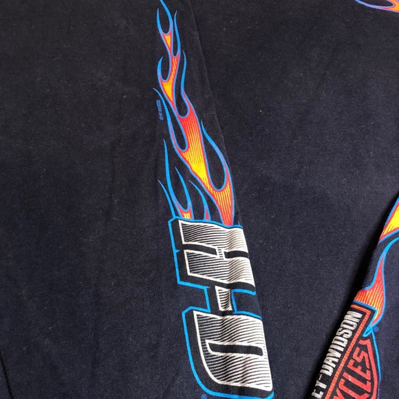 2x Navy Harley Davidson long sleeve tee Quaid - Picture 4 of 6